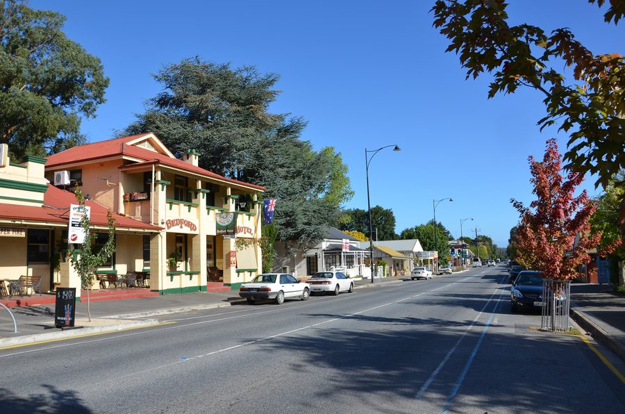 Via principale a Woodside, South Australia