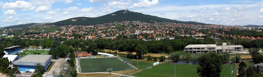 Vista dal castello di Nitra verso il monte Zobor