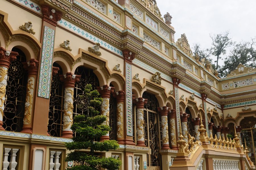 Vinh Trang Pagoda in My Tho, Tien Giang, Vietnam