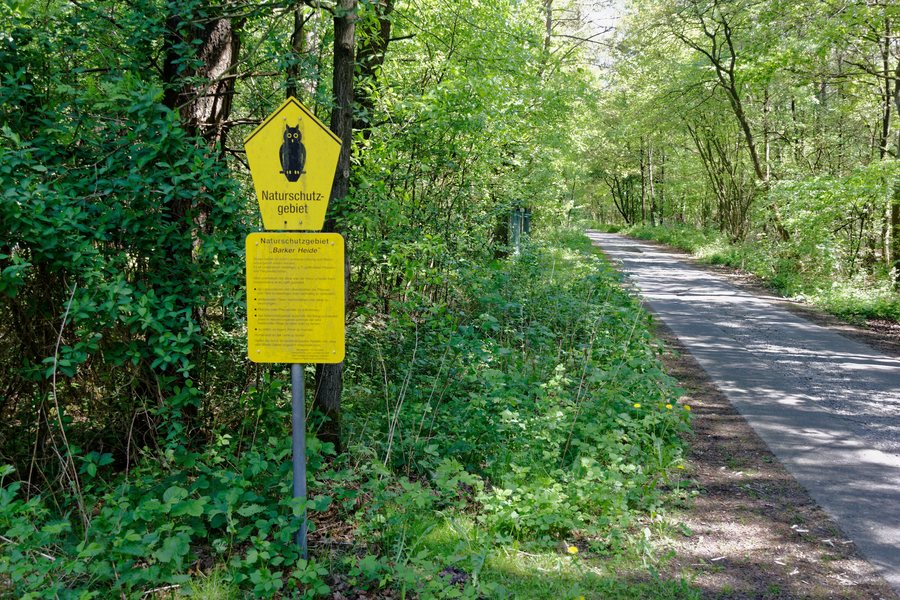 Nature reserve Barker Heide entrance
