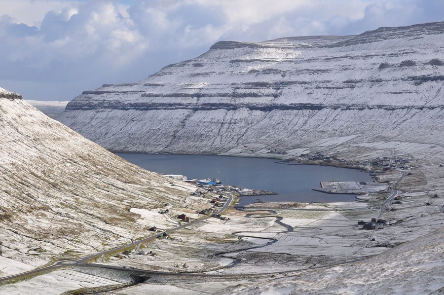 Kollafjørður und Signabøur am Kollafjørður-Fjord auf Streymoy