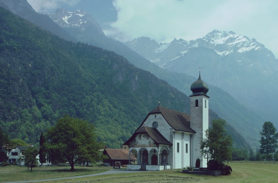 Jagdmattkapelle in Erstfeld auf der rechten Seite der Reuss