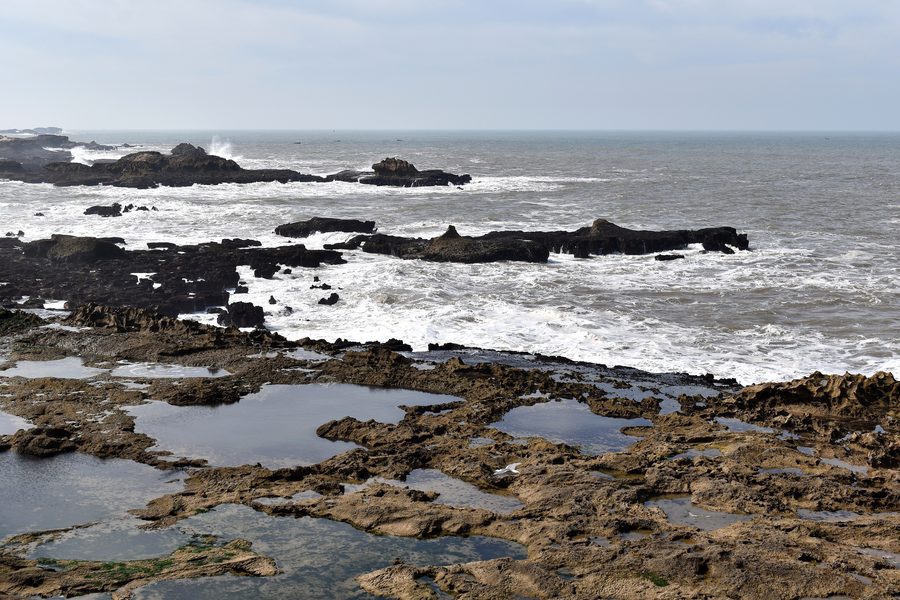 Costa atlantica nella città costiera marocchina di Essaouira