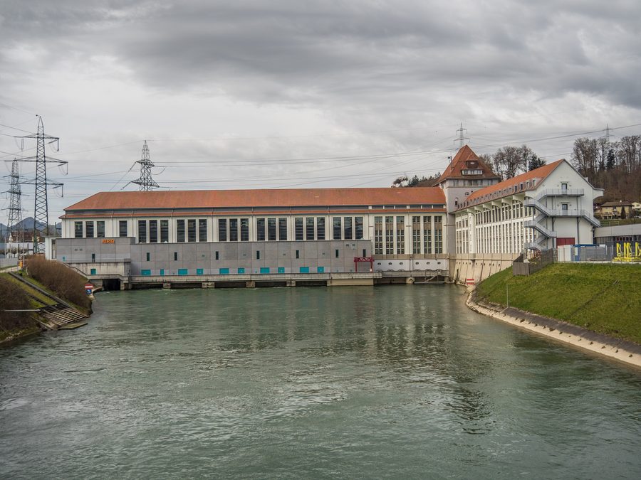 Kraftwerk Gösgen am Aarekanal bei Niedergösgen