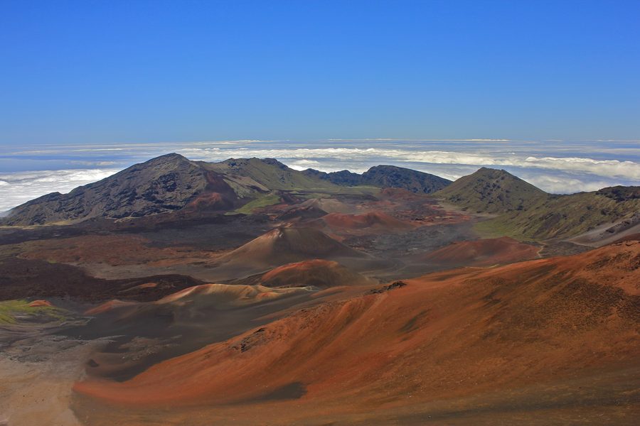 Vulkanische Landschaft im Haleakalā-Nationalpark auf Maui
