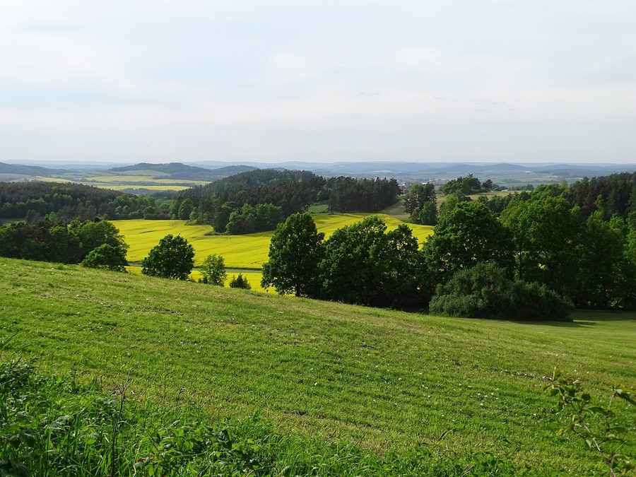 Landschaft nördlich von Radeč im Bezirk Příbram.
