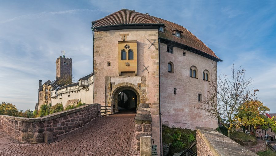 Vista esterna della Wartburg a Eisenach, Turingia