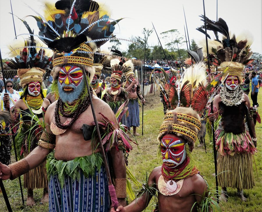 Teilnehmende beim Sing-Sing-Festival in Mount Hagen, Papua-Neuguinea