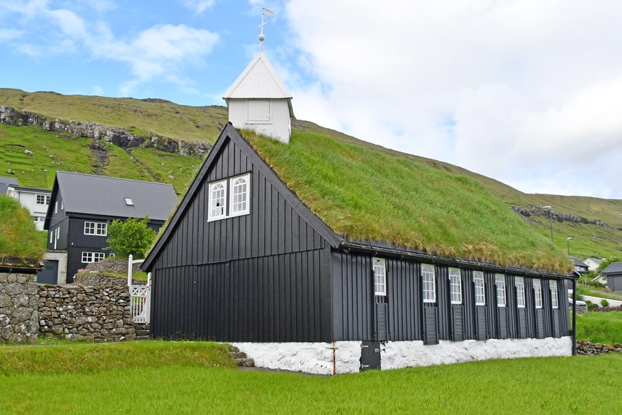 Chiesa luterana di Kollafjørður nelle Isole Fær Øer