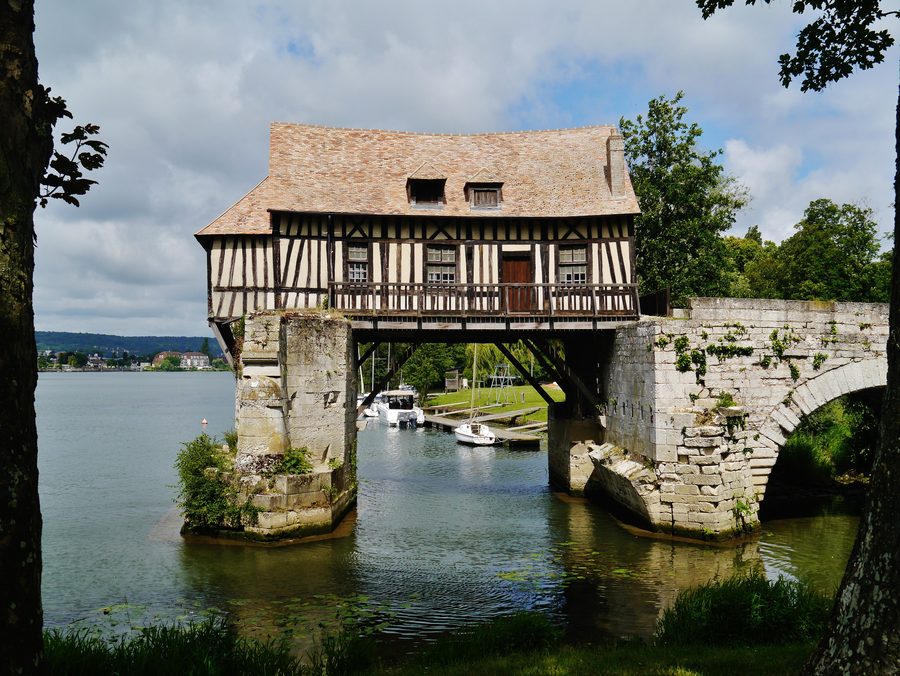 Old Mill on the Old Bridge in Vernon, Eure, Normandy