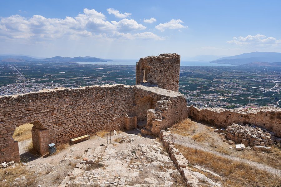 Zitadelle von Larissa Castle auf dem Hügel über Argos