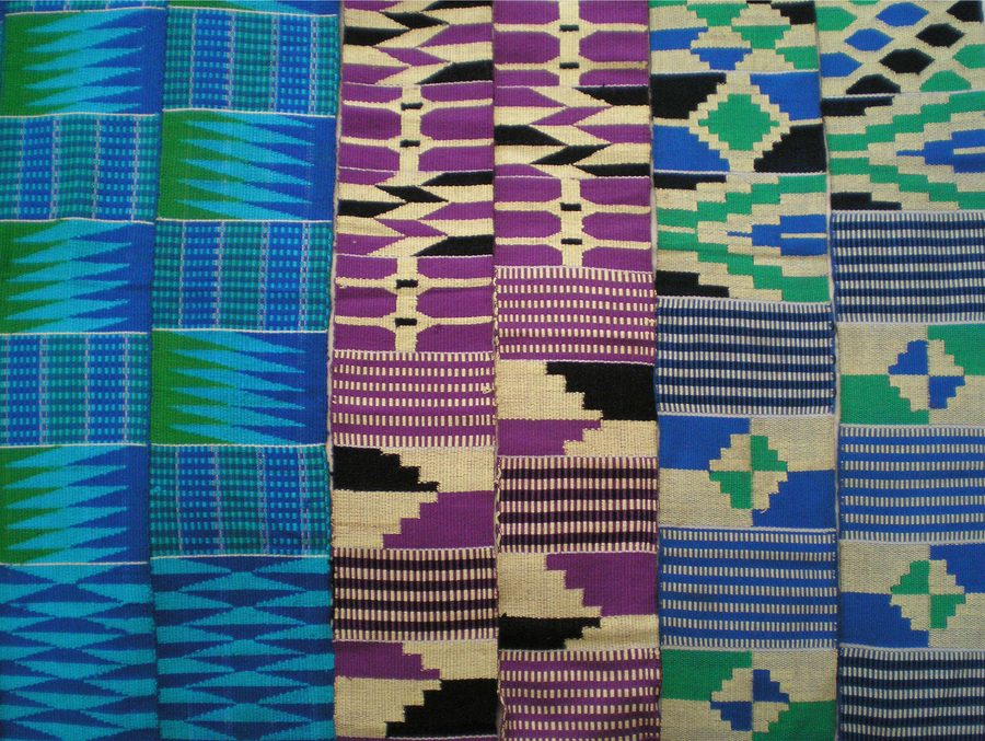 Strisce kente Ewe dal Ghana