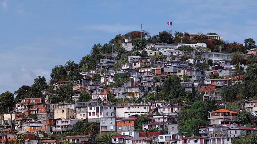 View of the Trénelle self-construction district in Fort-de-France, Martinique