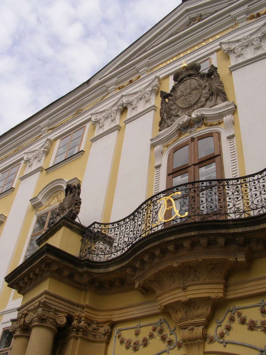 Bruntál Castle mit Renaissancefassade in Bruntál.