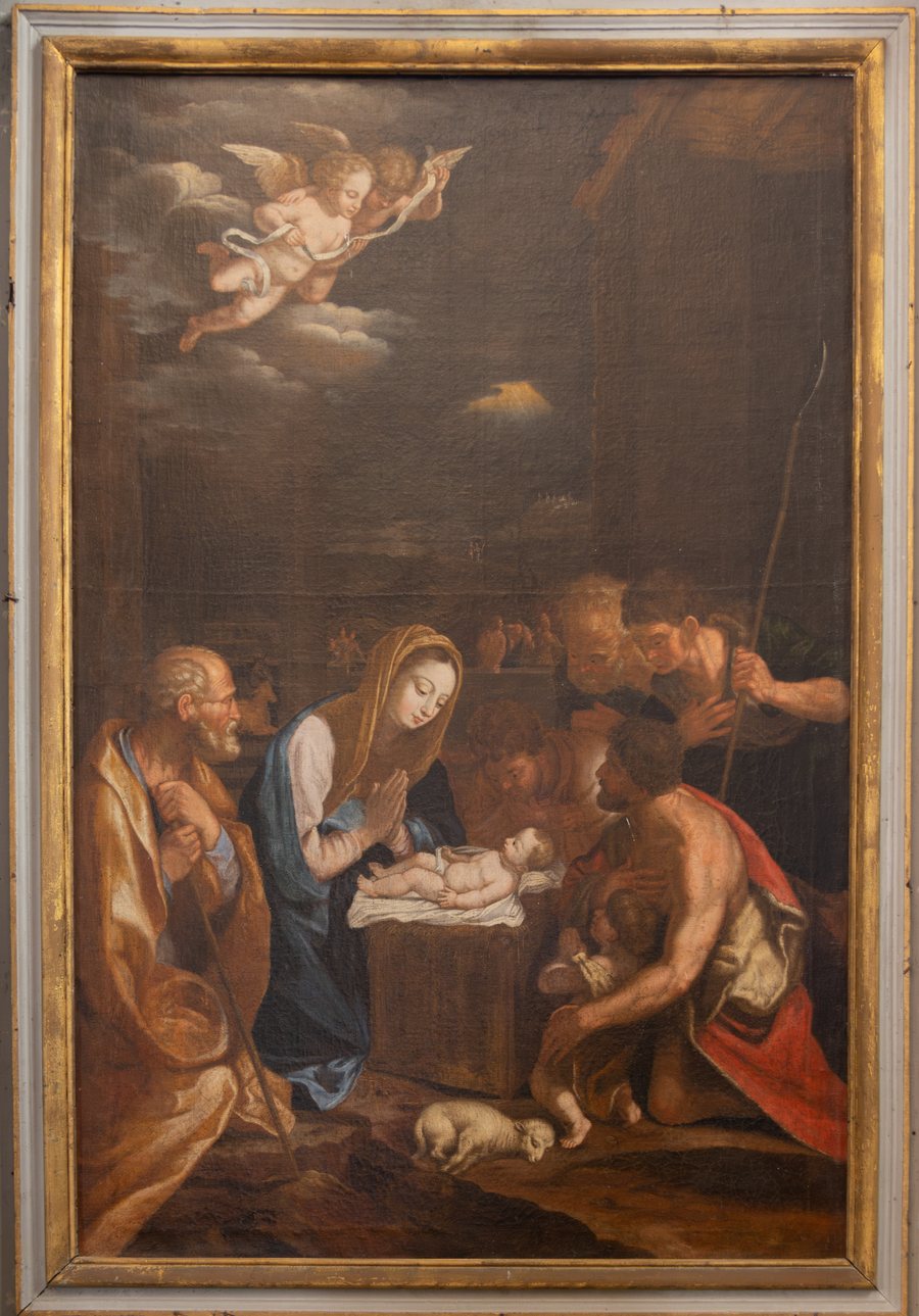File:Damblain Église Saint-Bénigne, tableau Adoration des bergers (PM88000198).jpg