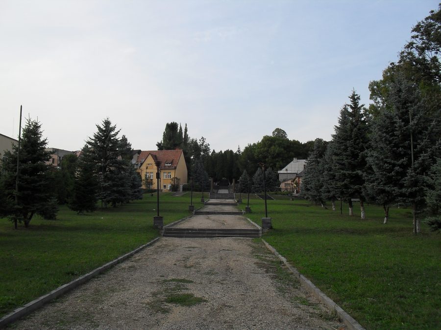 Panorama di Užhorod nell’oblast’ di Transcarpazia, Ucraina