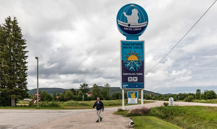 Arctic Circle in Juoksenki, Lappland, Finnland