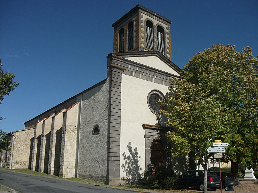 Church of Bas-et-Lezat in Puy-de-Dôme, Auvergne-Rhône-Alpes, France