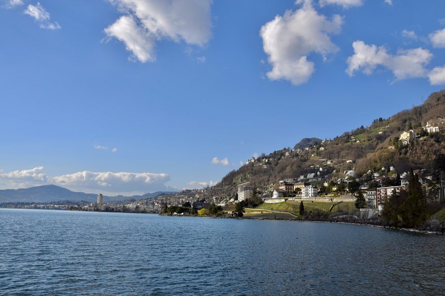 Lake Geneva seen from Vaud, Switzerland.