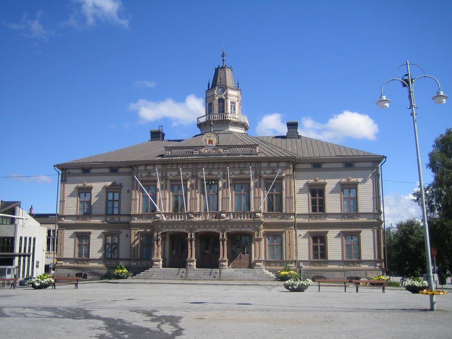 Il municipio di Jakobstad, Finlandia
