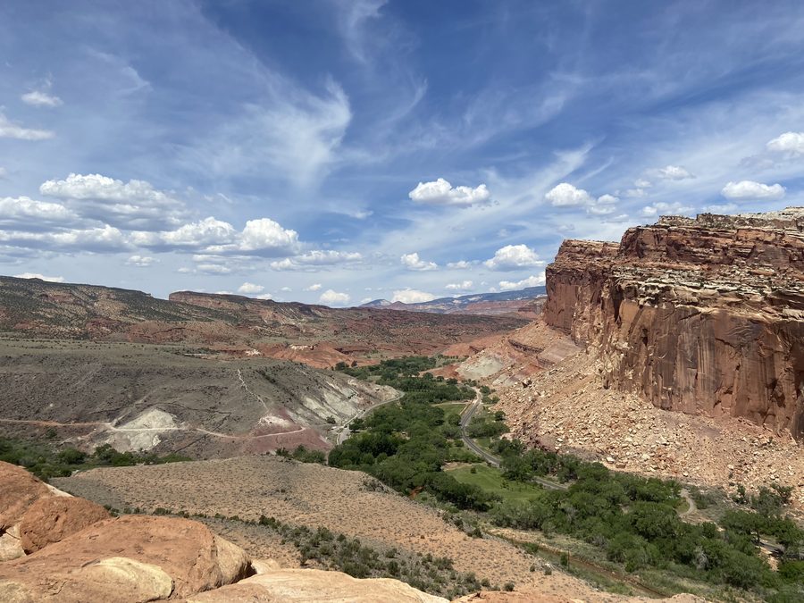 Vista del Fruita Historic District nel Capitol Reef National Park