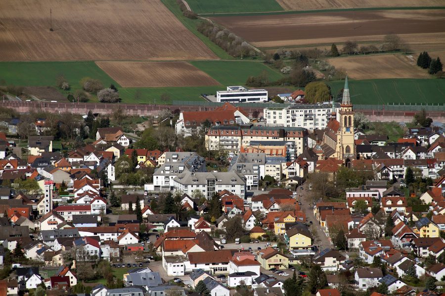 Ausblick auf Sinzheim vom Fremersbergturm