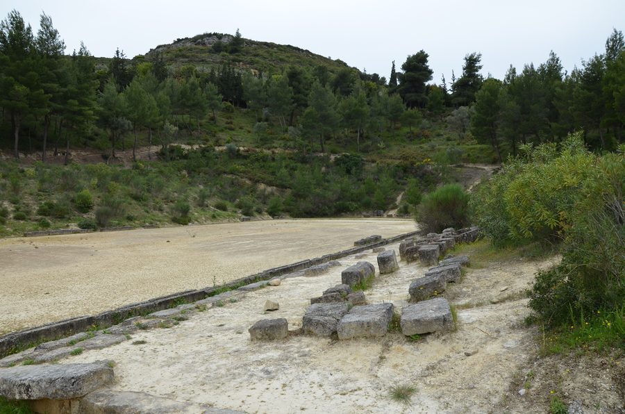Antico stadio di Nemea presso Corinto in Grecia