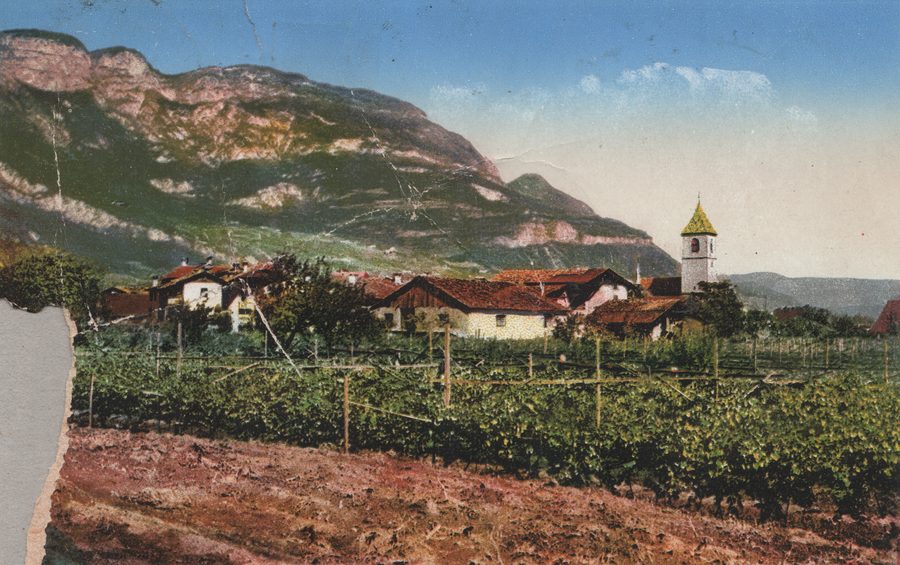 Historische Ansicht von Kurtinig an der Weinstraße im Etschtal