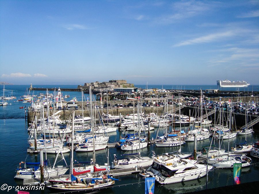 Castle Cornet at the entrance to Saint Peter Port harbour on Guernsey.