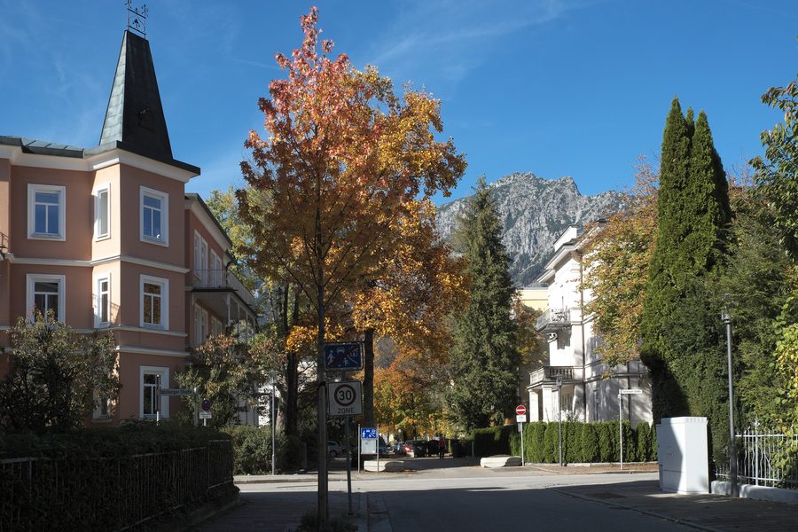 Straßenzug im Kurviertel von Bad Reichenhall