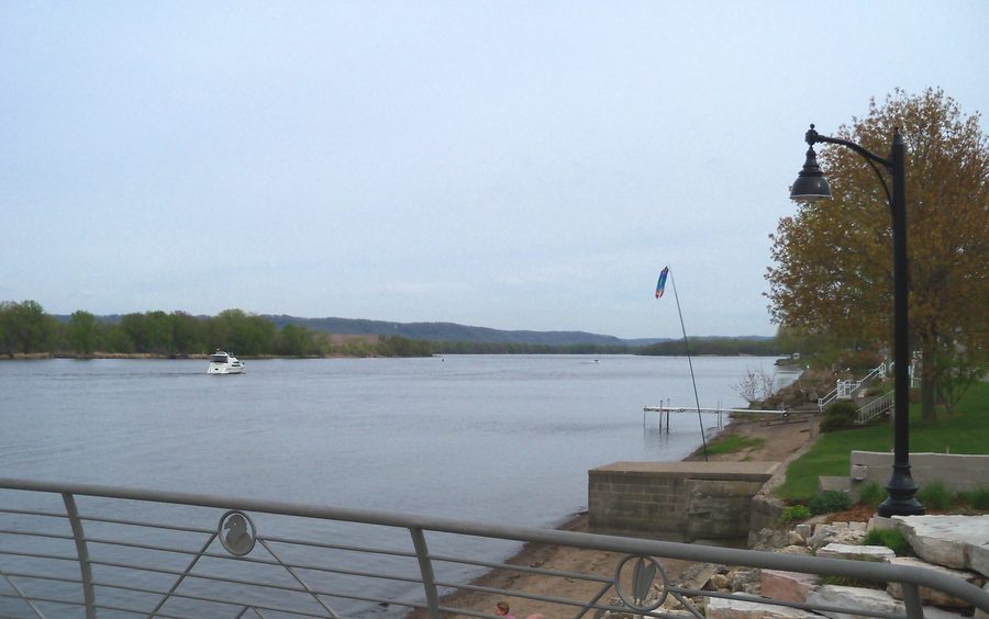 Blick auf den Mississippi bei Wabasha in Minnesota