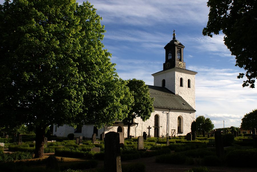 Esterno della chiesa di Torsåker a Torsåker, comune di Hofors, Svezia