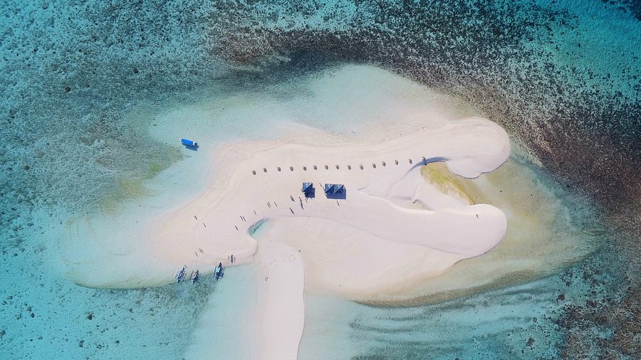 Luftaufnahme von White Island vor Camiguin