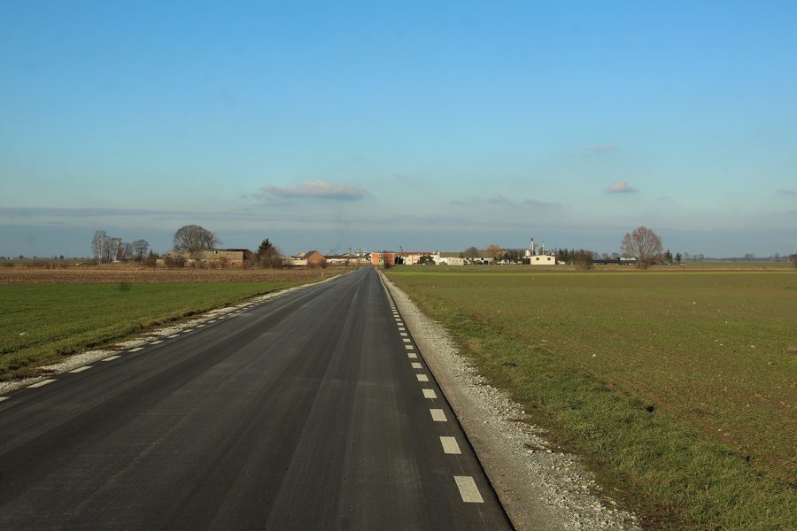 Panorama der Ortschaft Dobra in Kleinpolen