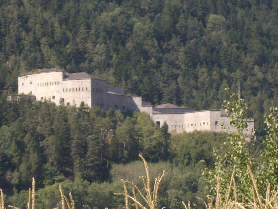 Franzensfeste Fortress in Italy, showing the south side of the upper fortress