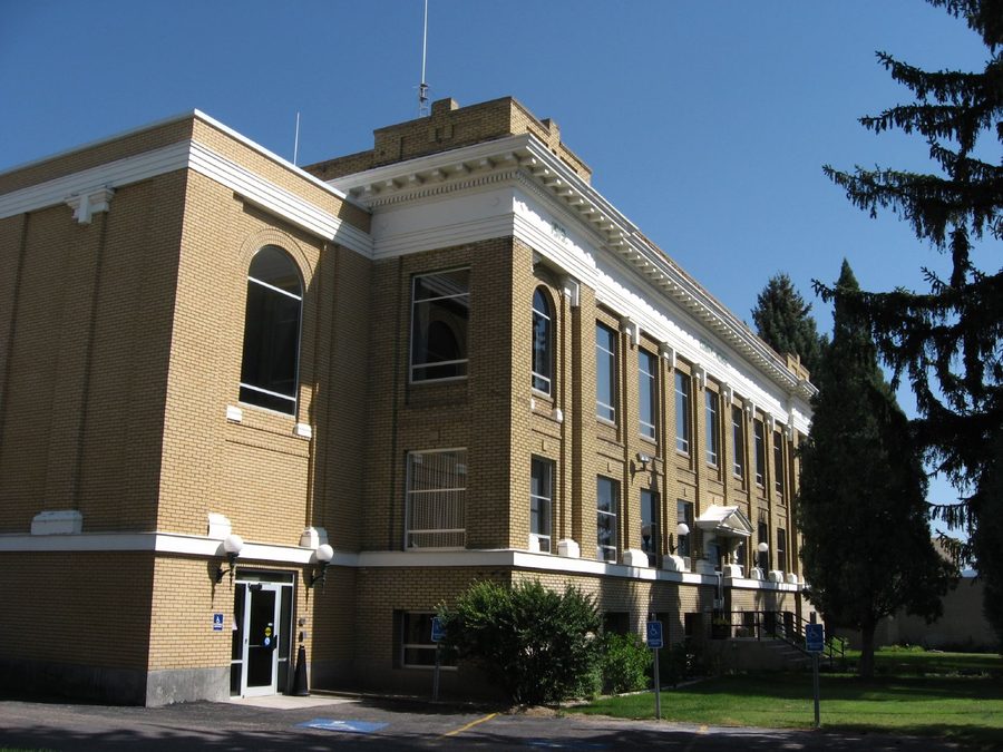 Facciata del Caribou County Courthouse a Soda Springs, Idaho