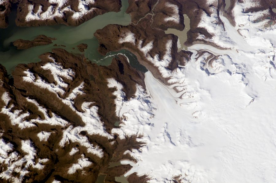 Ghiacciaio Jorge Montt nel Campo di Ghiaccio Patagonico Meridionale in Cile
