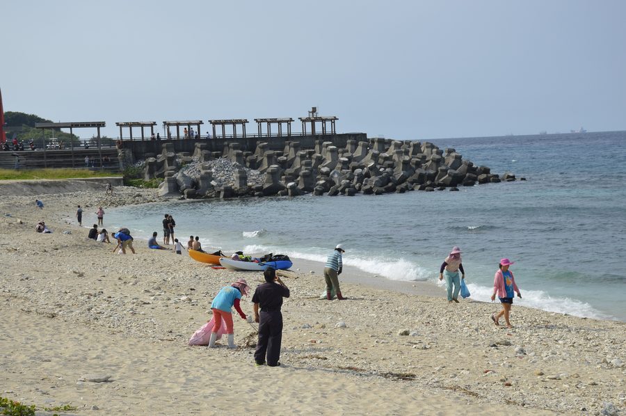 Weißer Sandstrand auf Lamay Island (Little Liuqiu) vor der Küste Pingtungs