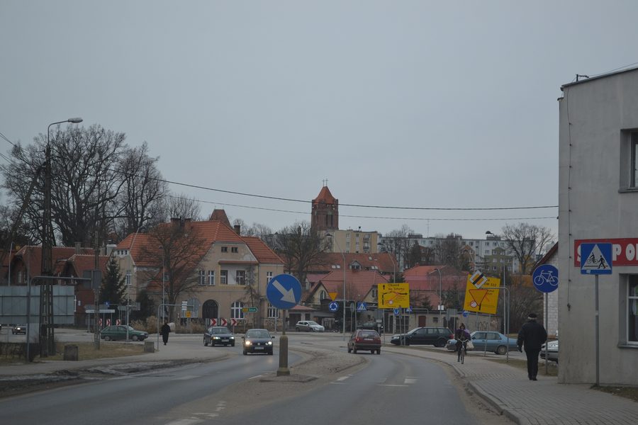 Panorama miasta Prabuty, widok ulicy Władysława Jagiełły