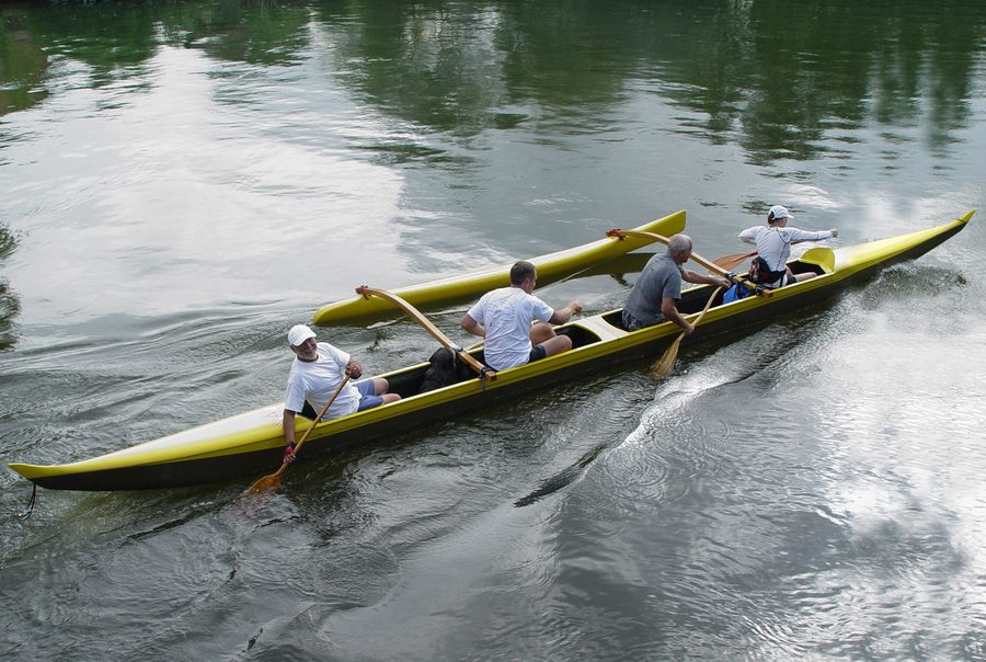 Canoa a bilanciere sull’Alz presso Truchtlaching