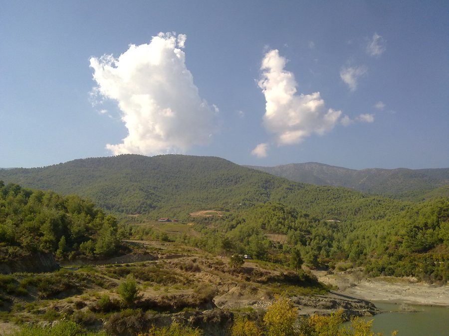 Vista dei monti Nur da Hatay, Turchia