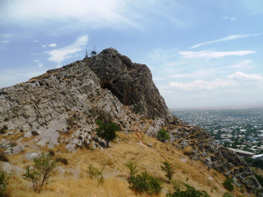 Sulaiman-Too mountain above Osh, Kyrgyzstan.