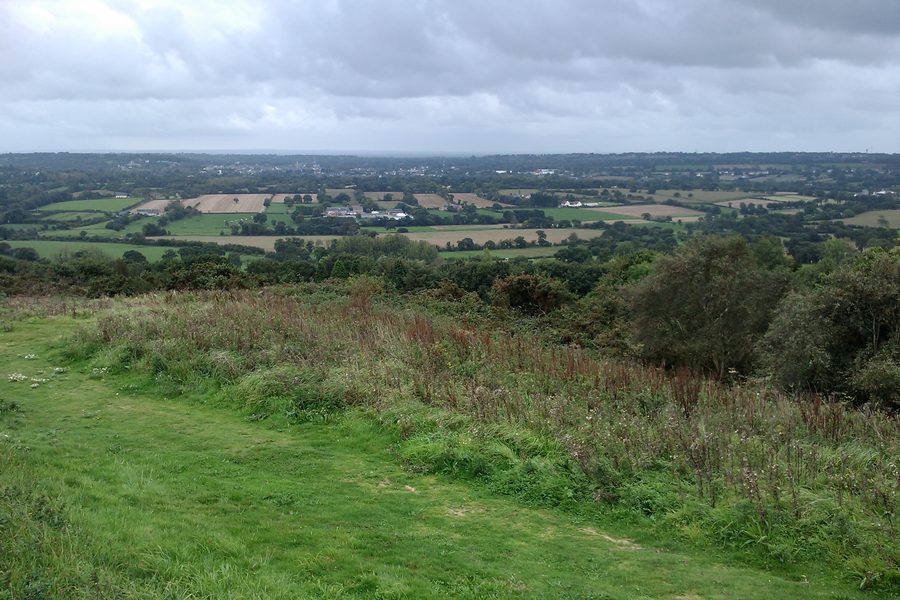 Blick vom Mont Doville über die Landschaft des Cotentin