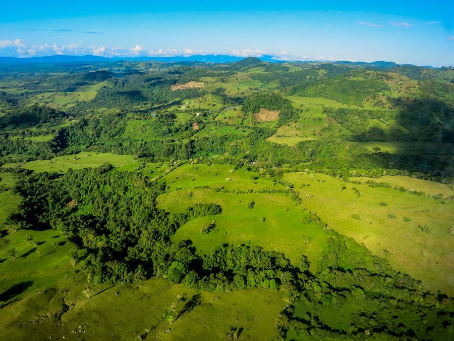 Veduta aerea del paesaggio intorno a Boquete nella provincia di Chiriquí