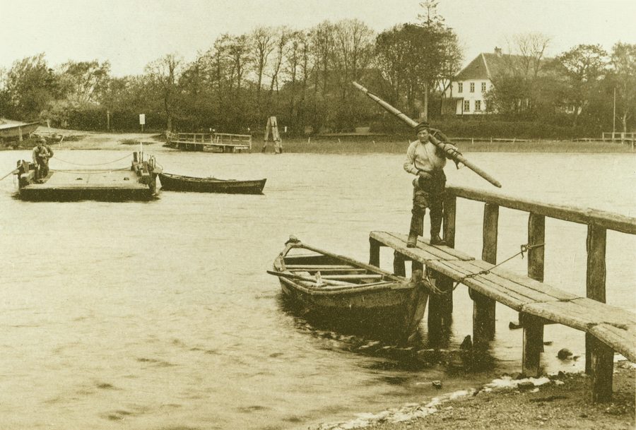 Traghetto storico sullo Schlei presso Missunde nell’anno 1894