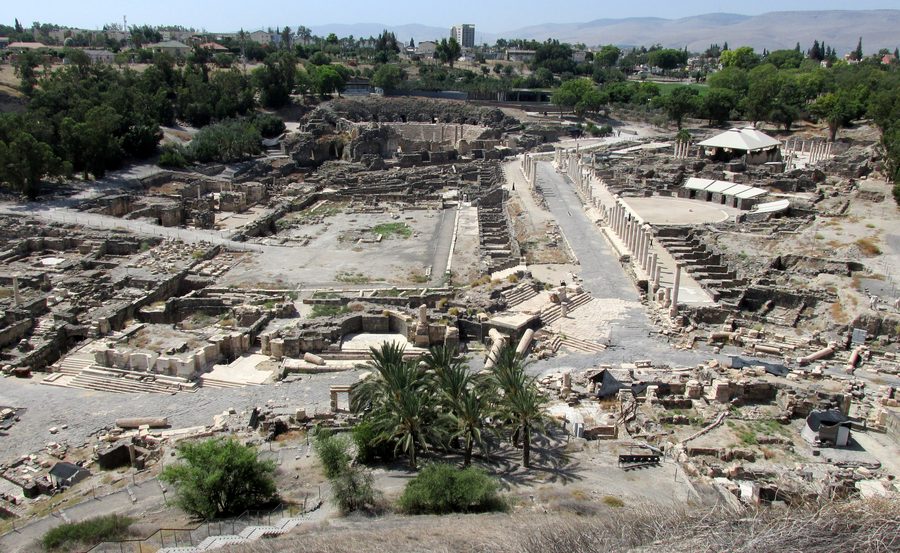 Panoramica del sito archeologico di Bet Shean