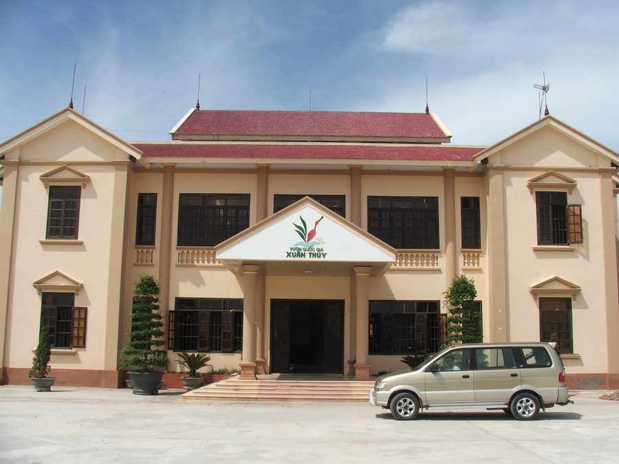 Main office building of Xuan Thuy National Park in Giao Thuy District, Nam Dinh Province, North Vietnam.