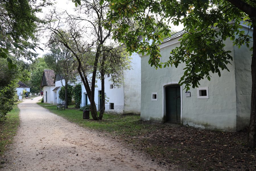 Vicolo delle cantine nel villaggio museo di Niedersulz a Sulz nel Weinviertel