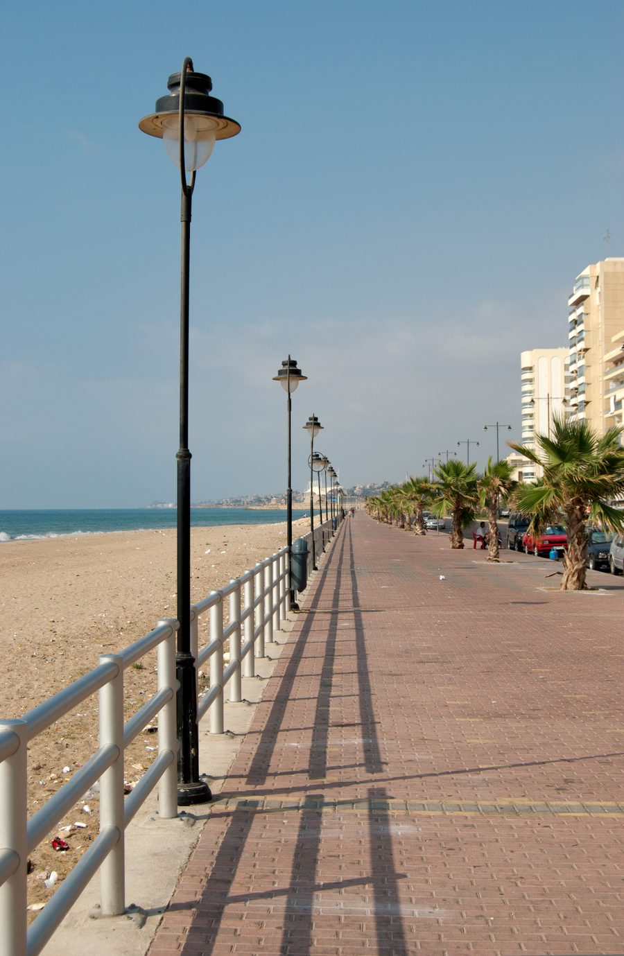 Lungomare sulla seafront di Saida in Libano