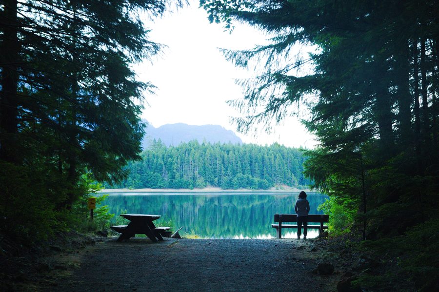 Sunset over Buttle Lake in Strathcona Provincial Park